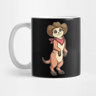 Meerkat as Cowboy with Scarf Mug